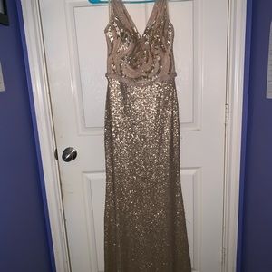 Elegant champagne dress.